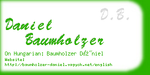 daniel baumholzer business card